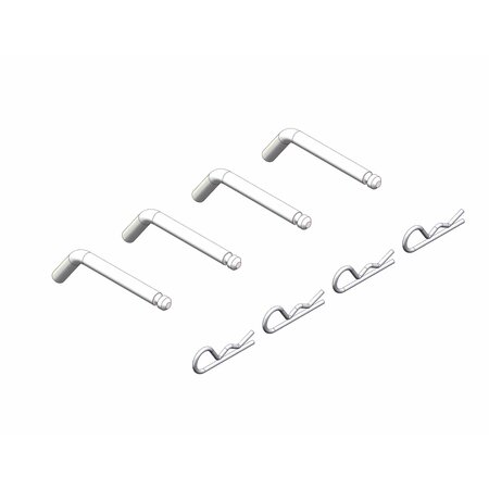 HITCH FIFTH WHEEL ACCESSORIES, 5TH WHEEL ISR BASERAIL PIN KIT 4PC -  HUSKY TOWING, 31576